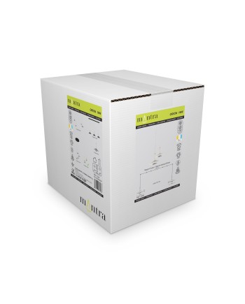 ORION * COLGANTE LED NEGRO/CUERO  2L*8W 3000K
